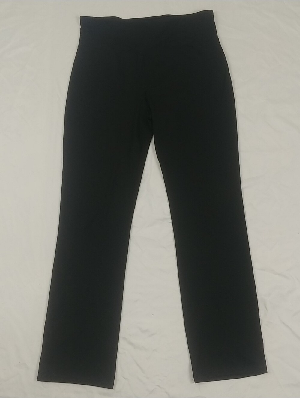 Avia Black Yoga Legging Women L Straight Leg Wide Waist Athleisure Sporty
